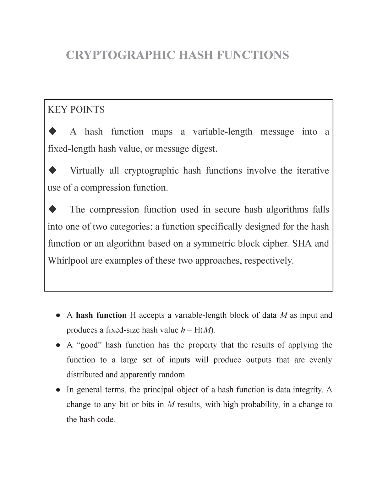 Unit 5 - Cryptography And Network Security - CRYPTOGRAPHIC HASH ...