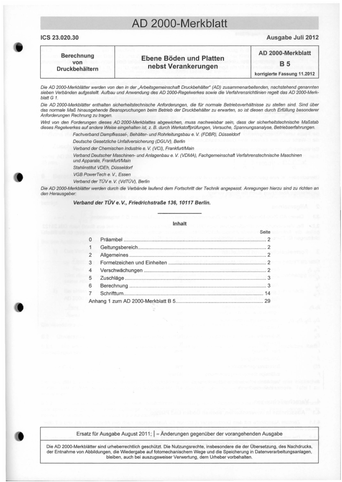 AD2000-B5 Apparatetechnik Einführung WS22 23 Merkblatt - ICS 23.020 ...