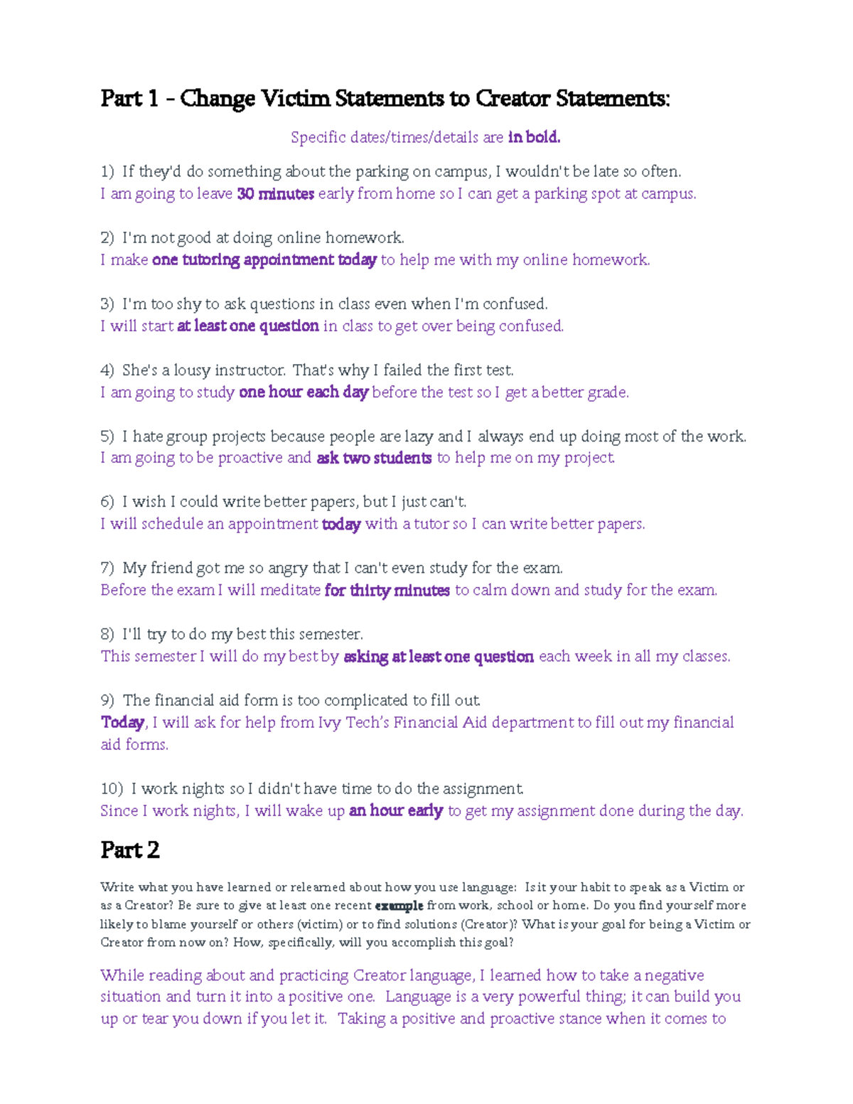 Journal 2 - classwork - Part 1 - Change Victim Statements to Creator ...