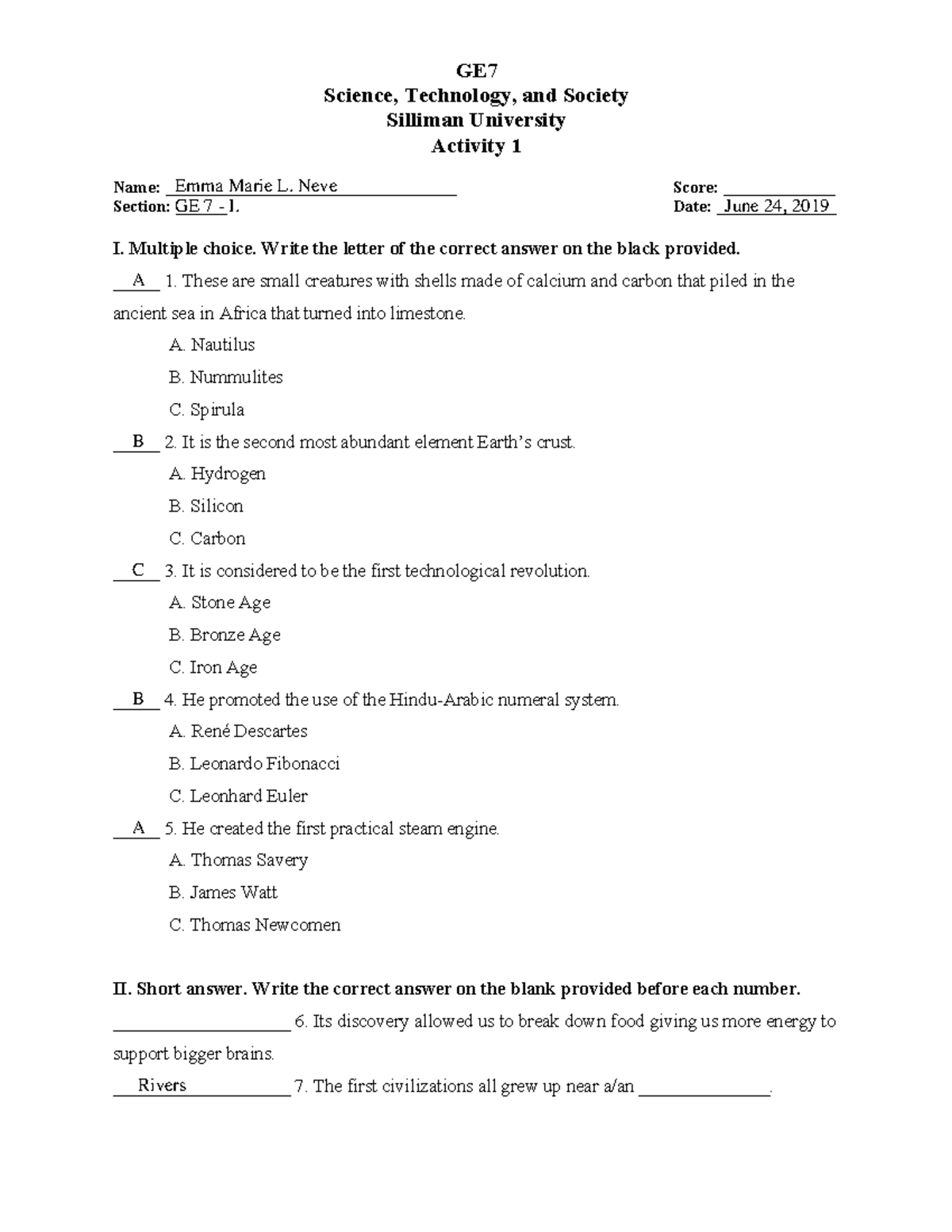 415064192 GE7 STS Activity 1 1 - GE Science, Technology, and Society ...