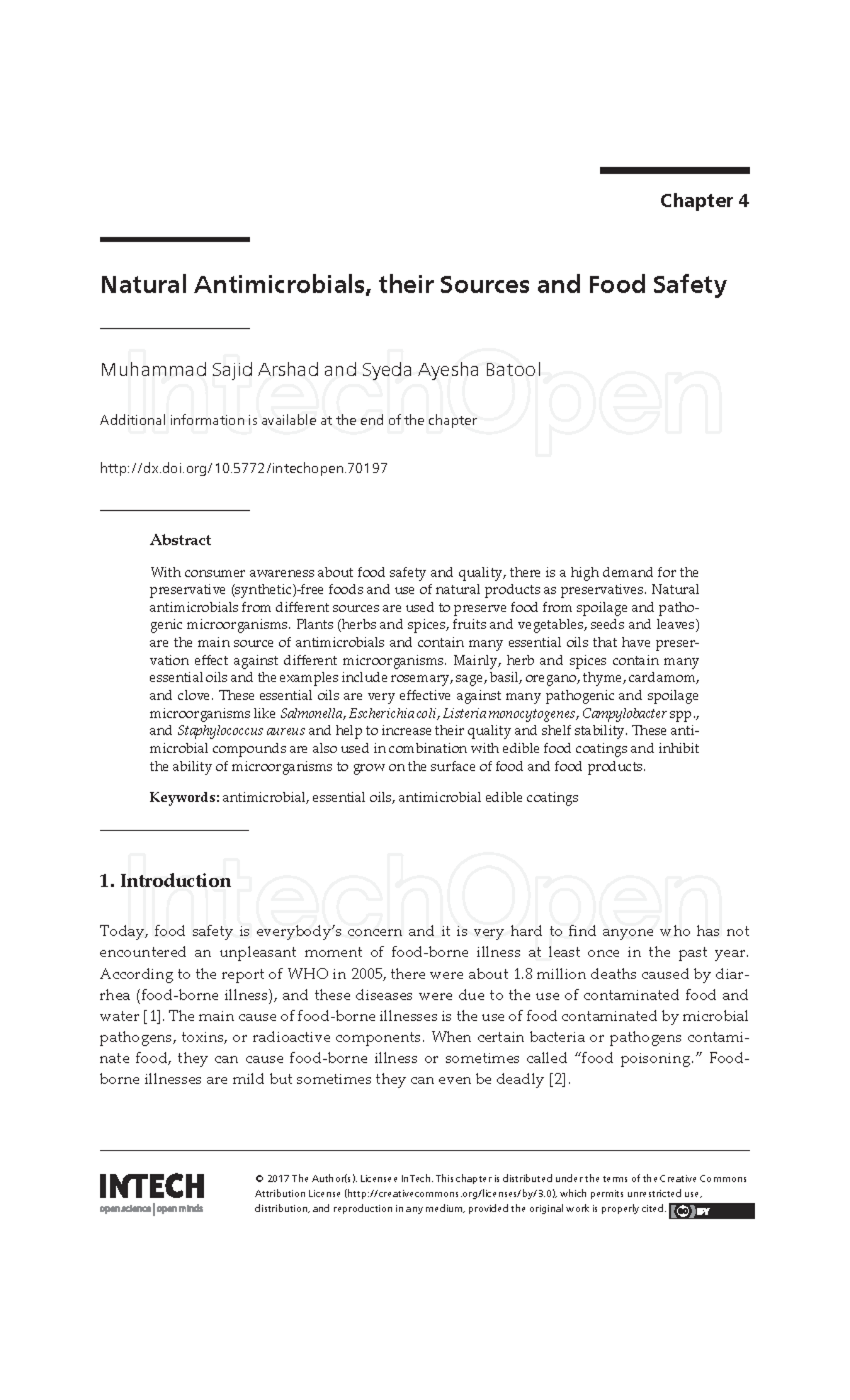 Antimicrobials - doi/10.5772/intechopen. Abstract With consumer ...