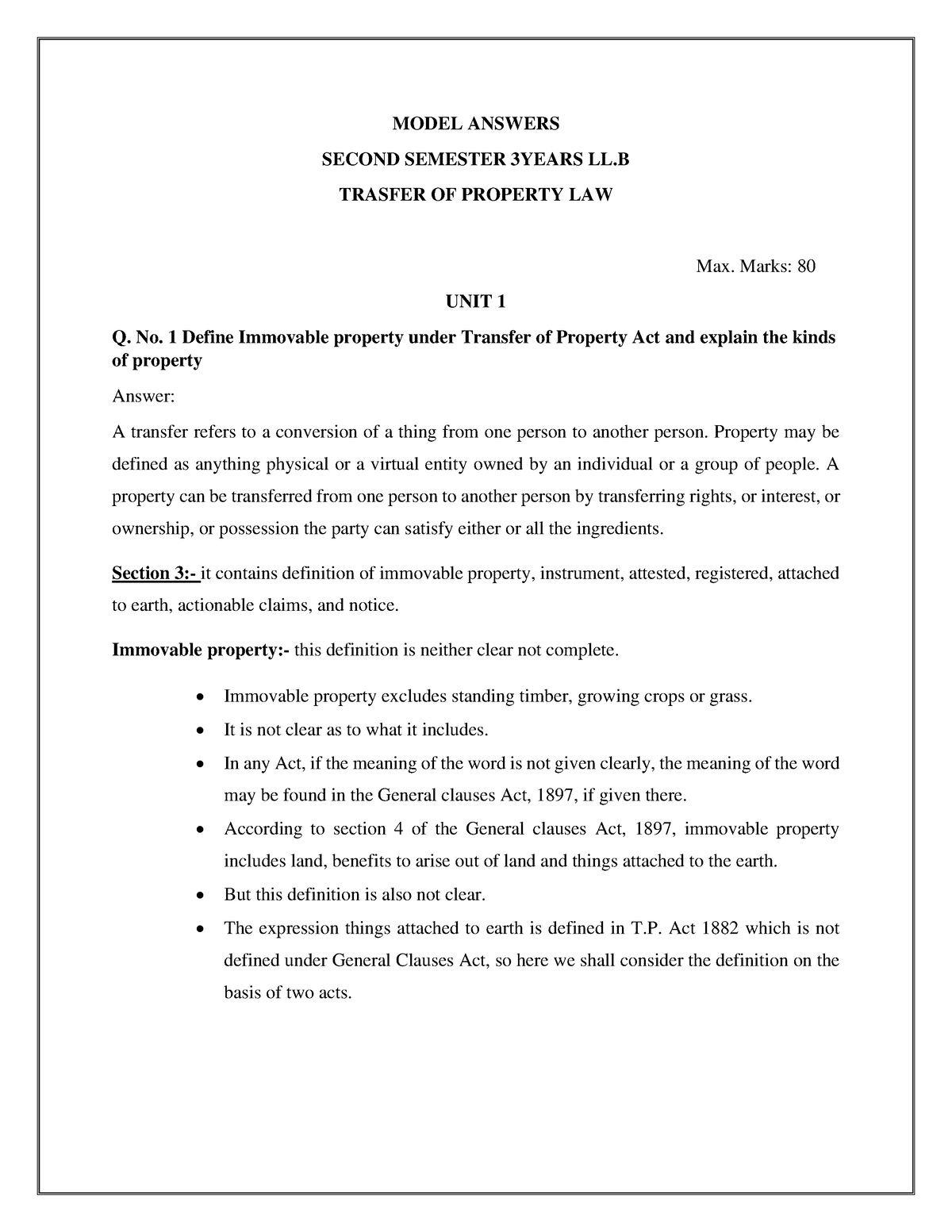 case study transfer of property act