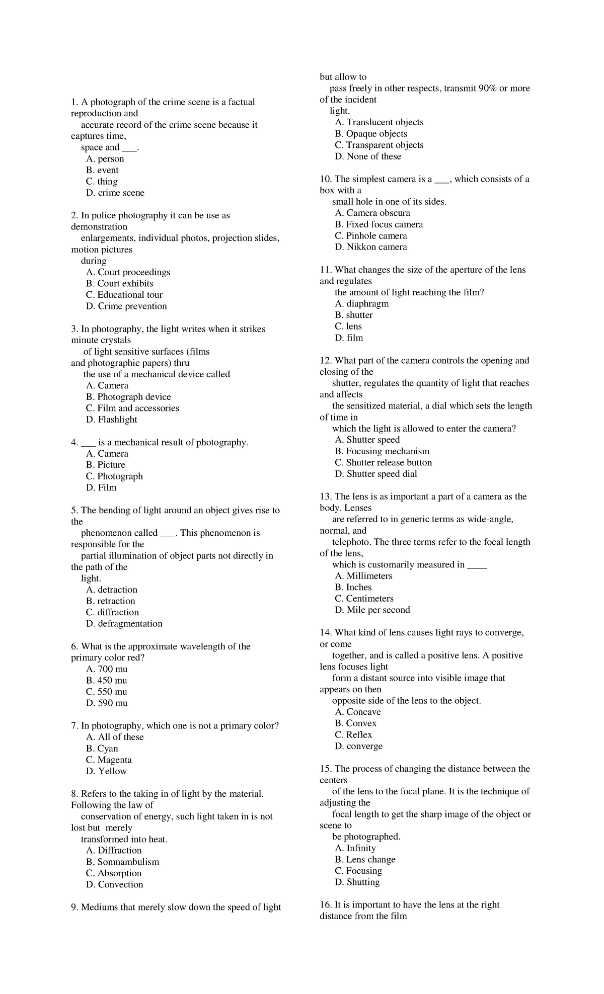 235882379 mock board examination for criminology - A photograph of the ...