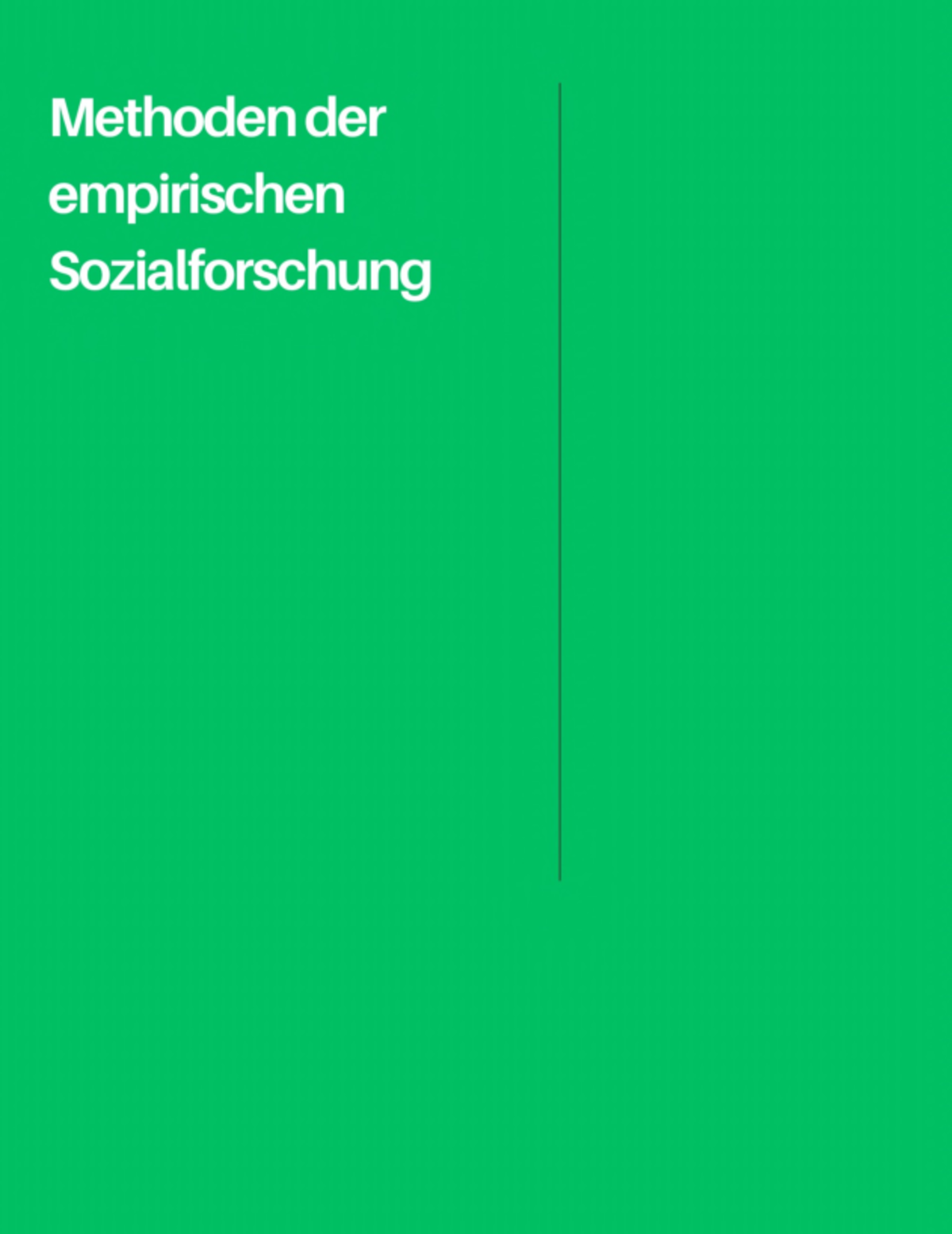 Handbuch Methoden Der Empirischen Sozialforschung Methoden Der Empirischen Sozialforschung - Mitschriften der Vorle'sung