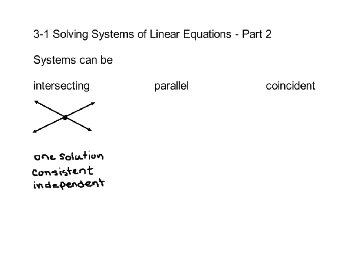 31 Solving Systems of Equations by Graphing part 2 MAT 266 Studocu