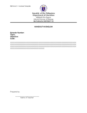 RBI Worksheet - RBI Form 2 - Worksheet Republic of the Philippines ...