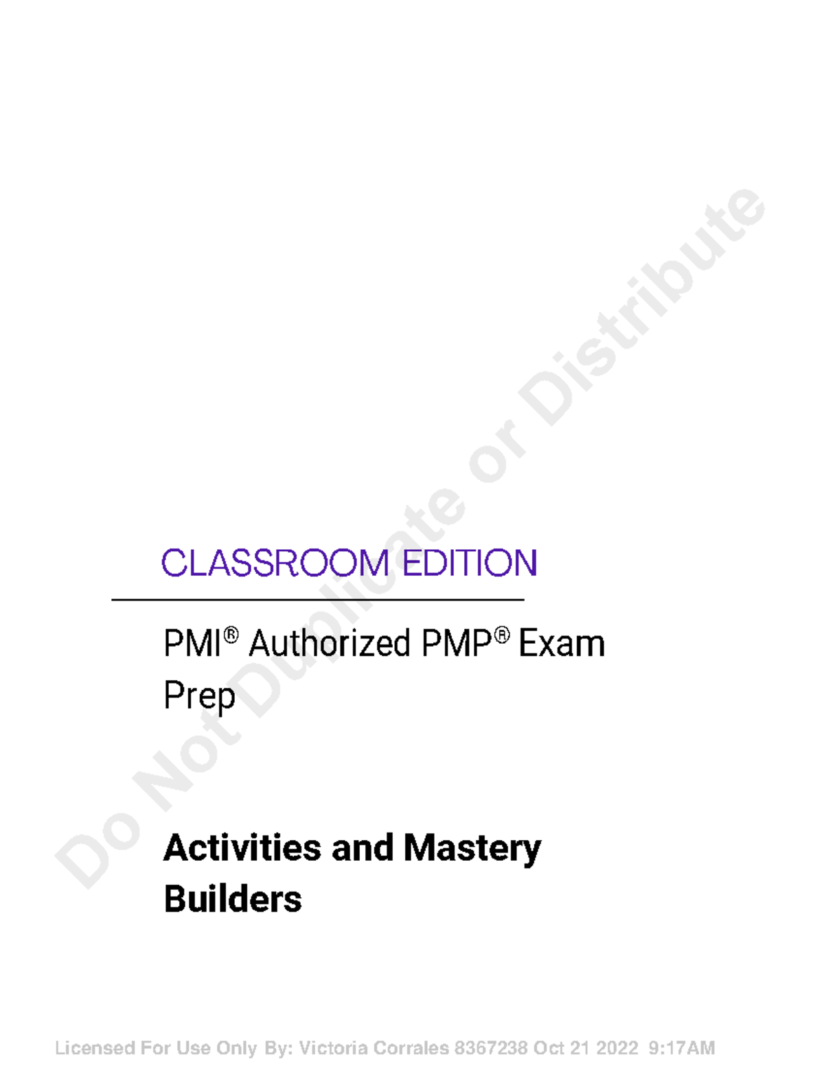 PMI® Authorized PMP® Exam - CLASSROOM EDITION PMI ® Authorized PMP ...