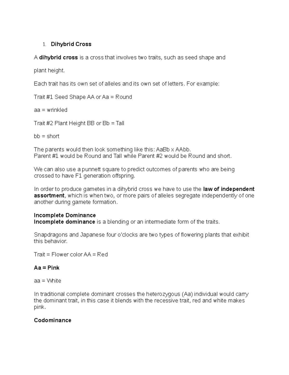 dihybrid-cross-notes-dihybrid-cross-a-dihybrid-cross-is-a-cross