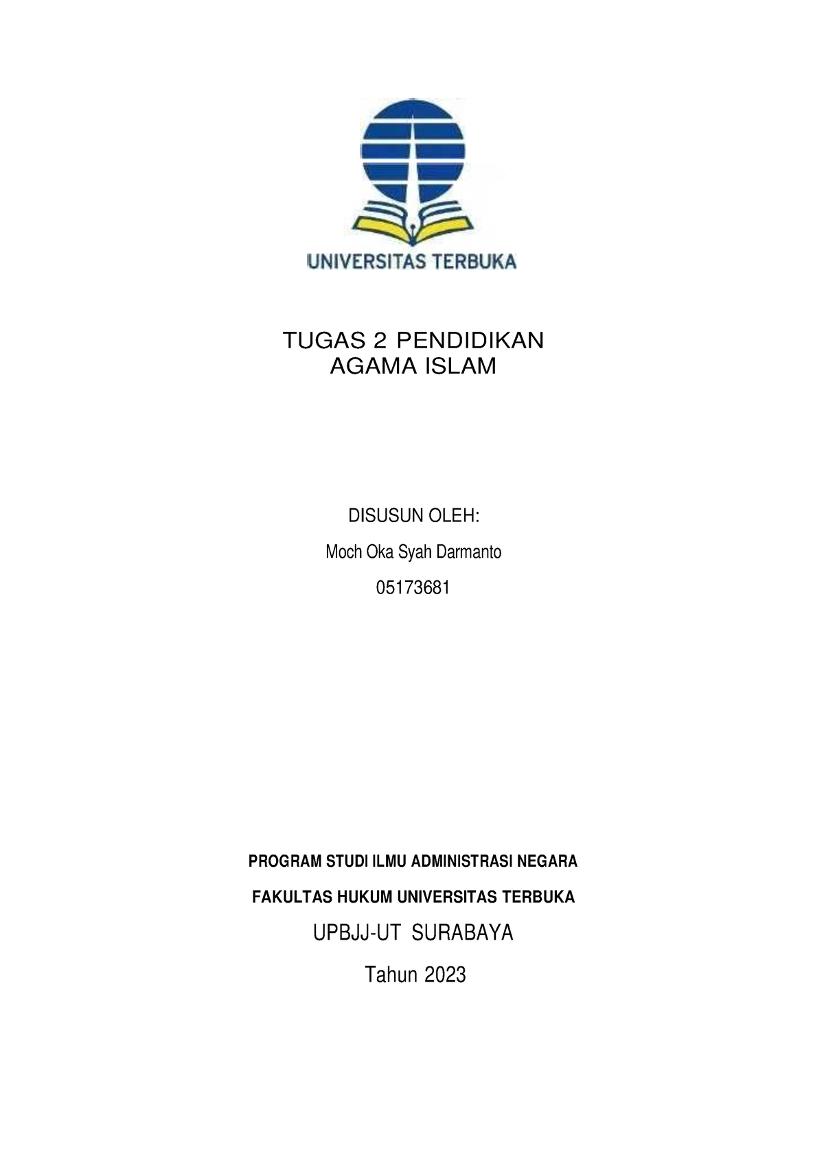 2 Tugas Pendidikan Agama Islam - TUGAS 2 PENDIDIKAN AGAMA ISLAM DISUSUN ...