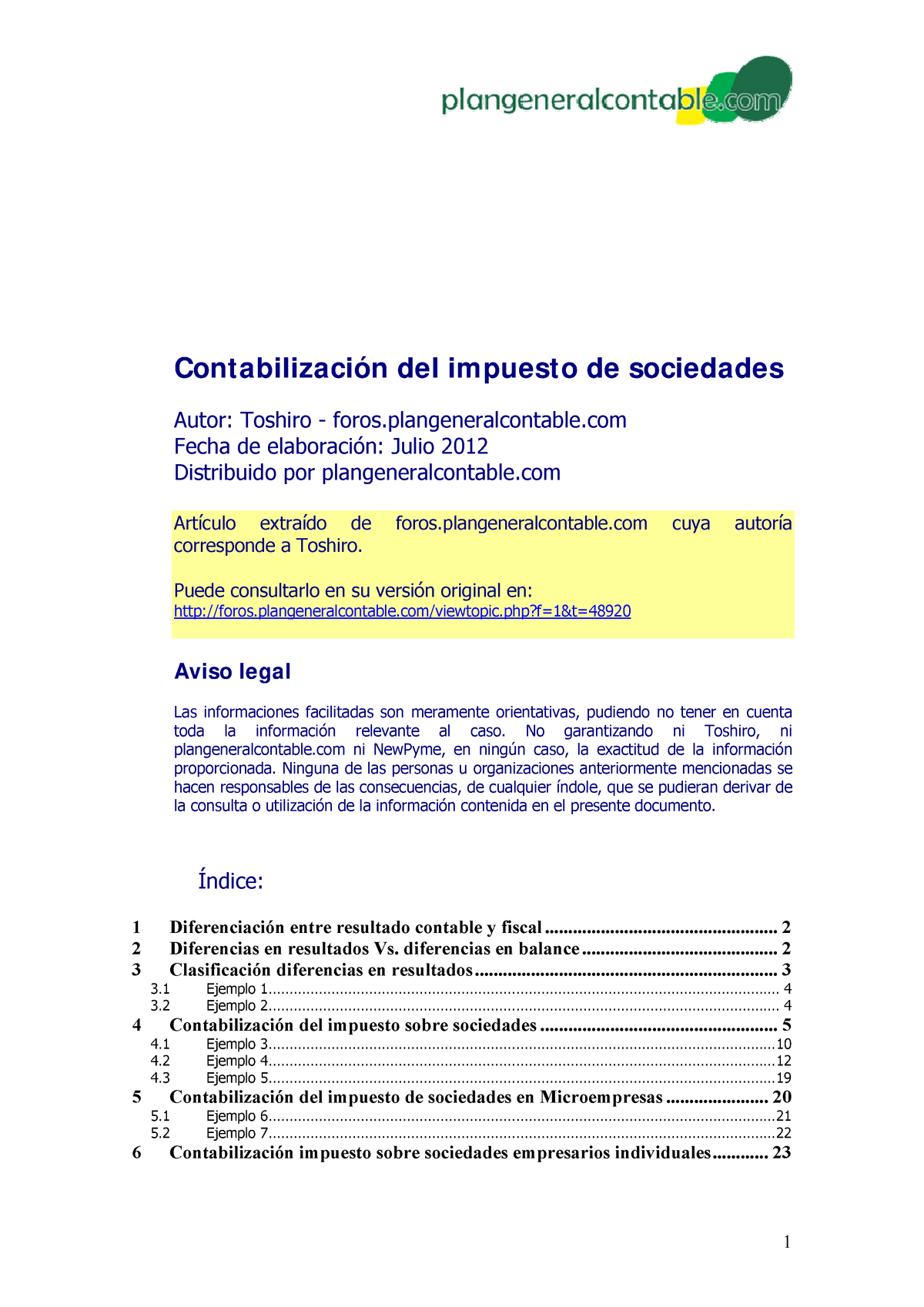 Contabilizacion IMPUESTO DE SOCIEDADES - Contabilización Del Impuesto ...