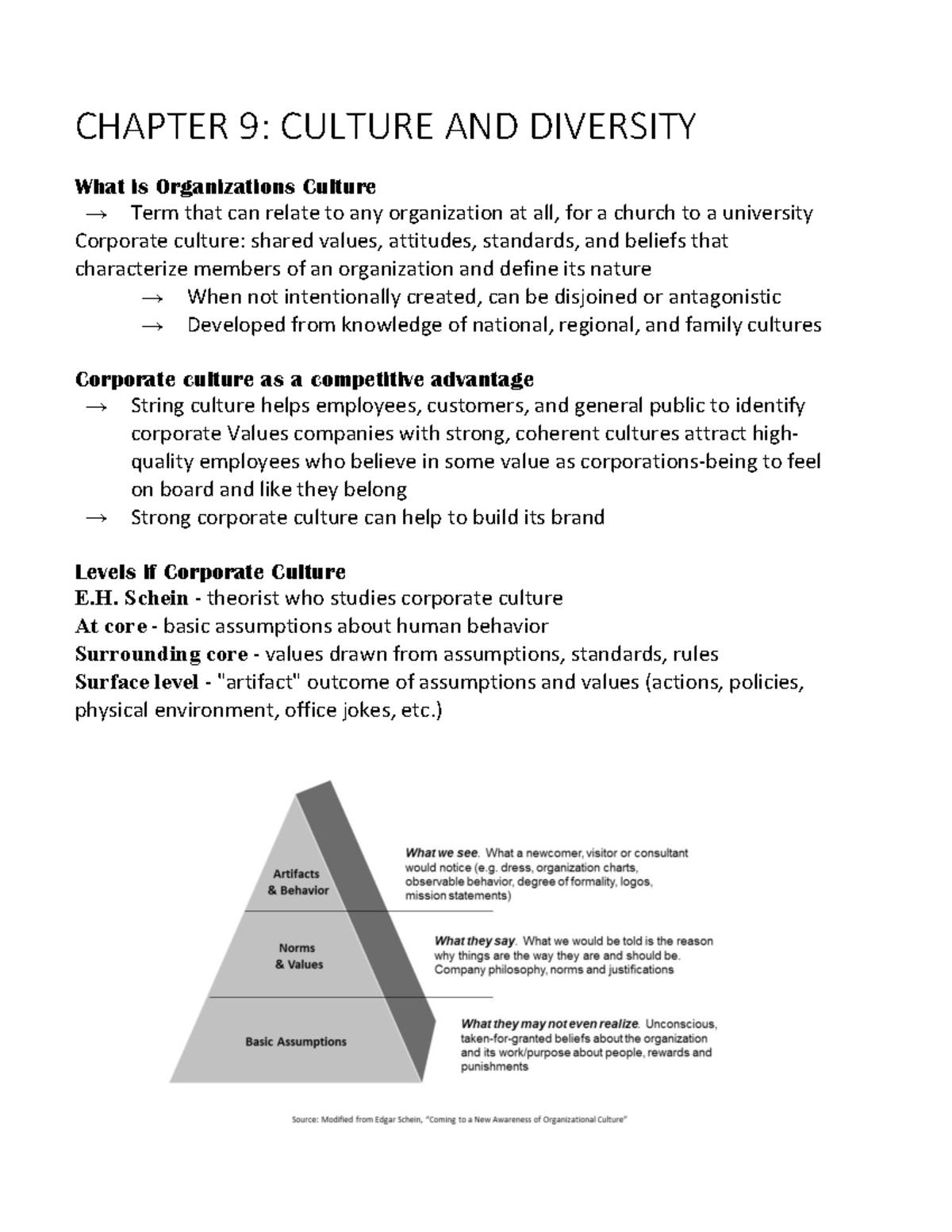 Chapter 8 - Ch.8 Lecture Notes - What Is Organizations Culture → Term ...