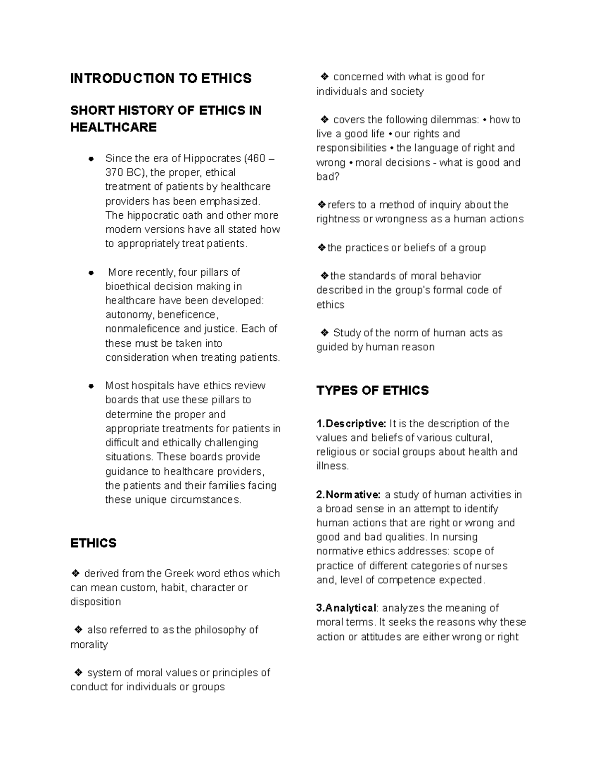 introduction-to-ethics-reviewer-introduction-to-ethics-short-history