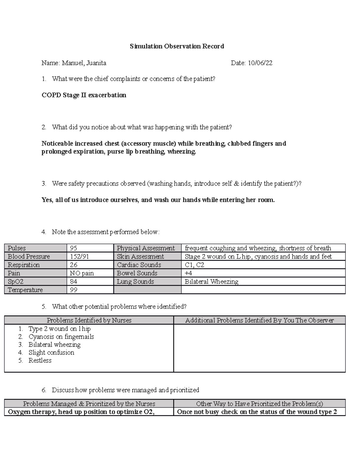 Simulation Observation COPD - Simulation Observation Record Name ...