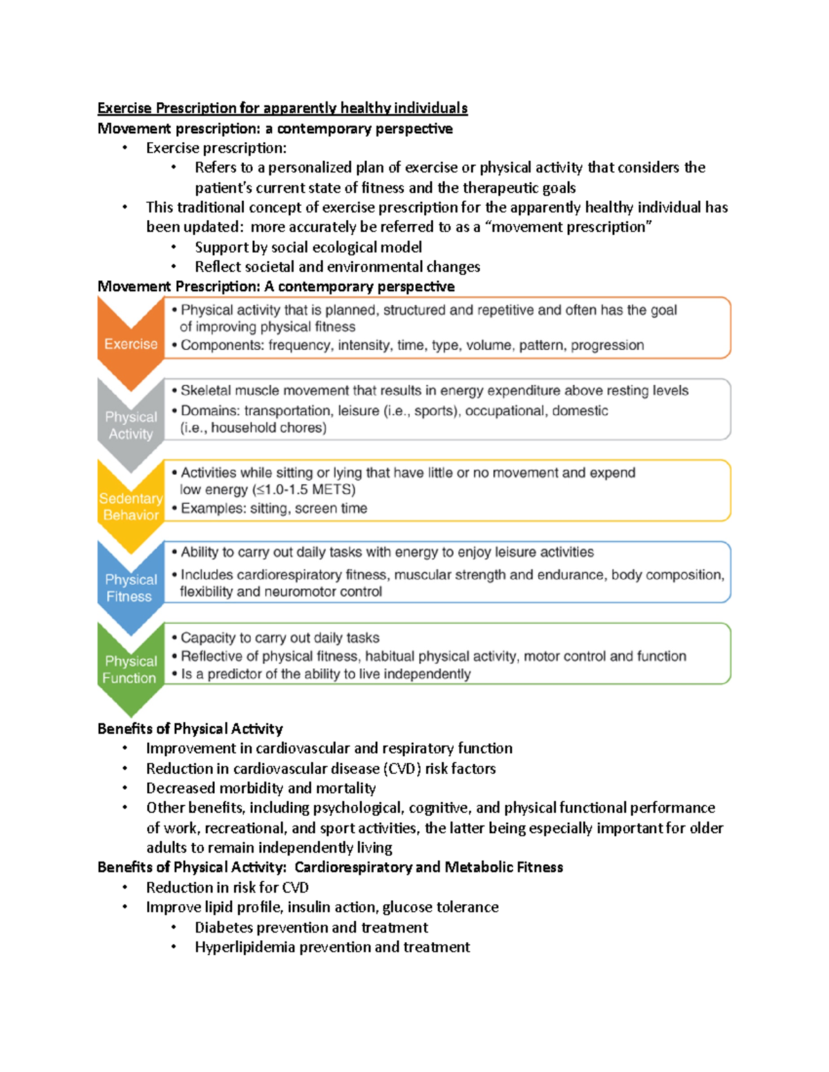 Ch 4 - benefits and risks associated with exercise and physical ...