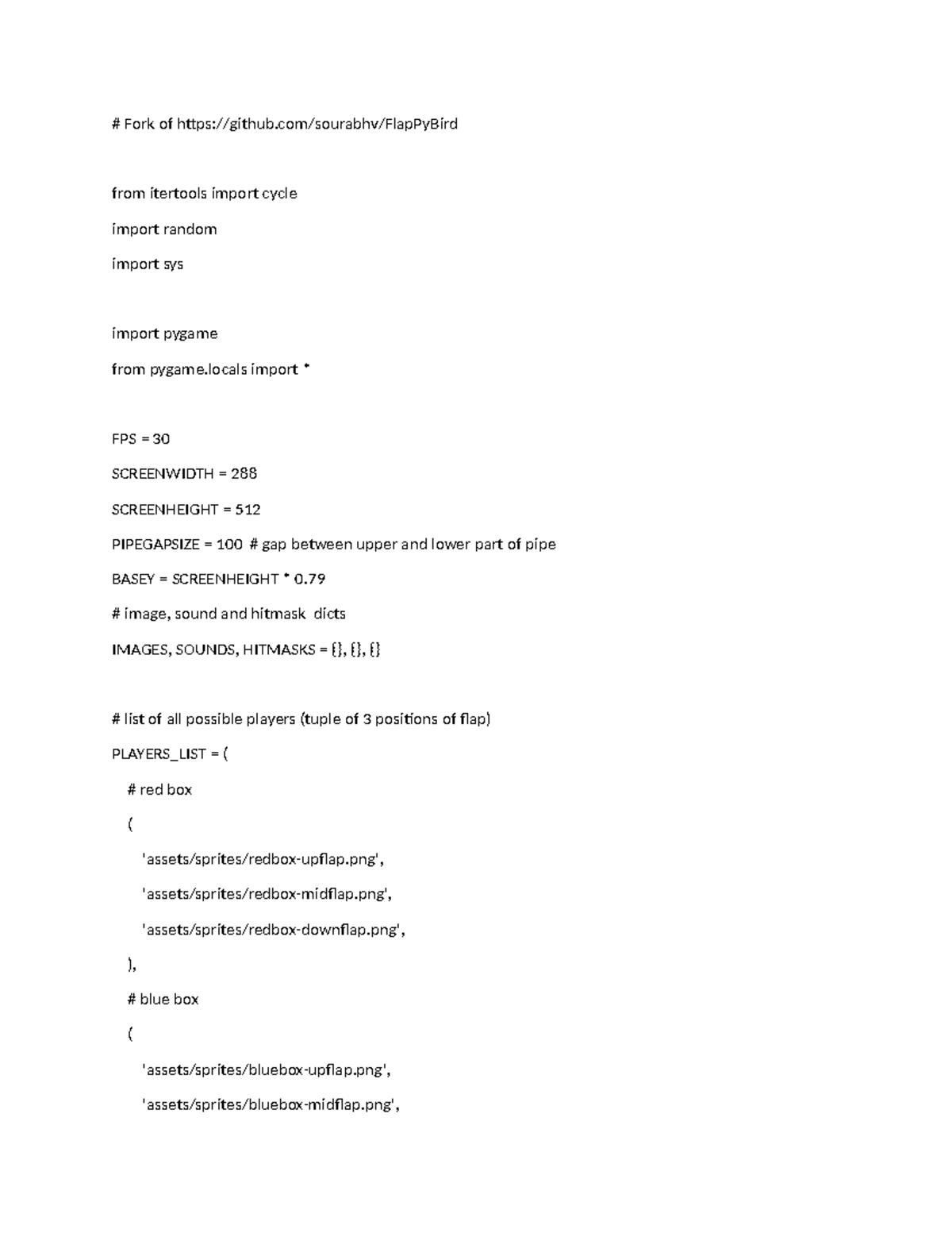 Game python - NO ISSUES IN THIS TITTLE - Fork of github/sourabhv ...
