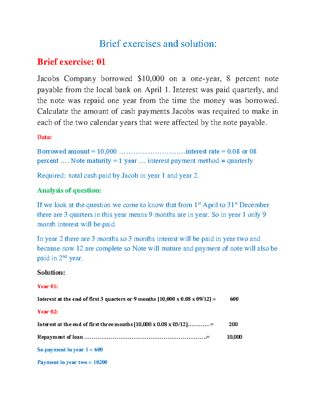 1589957171 brief exercises ch 10 Brief exercises and solution Brief