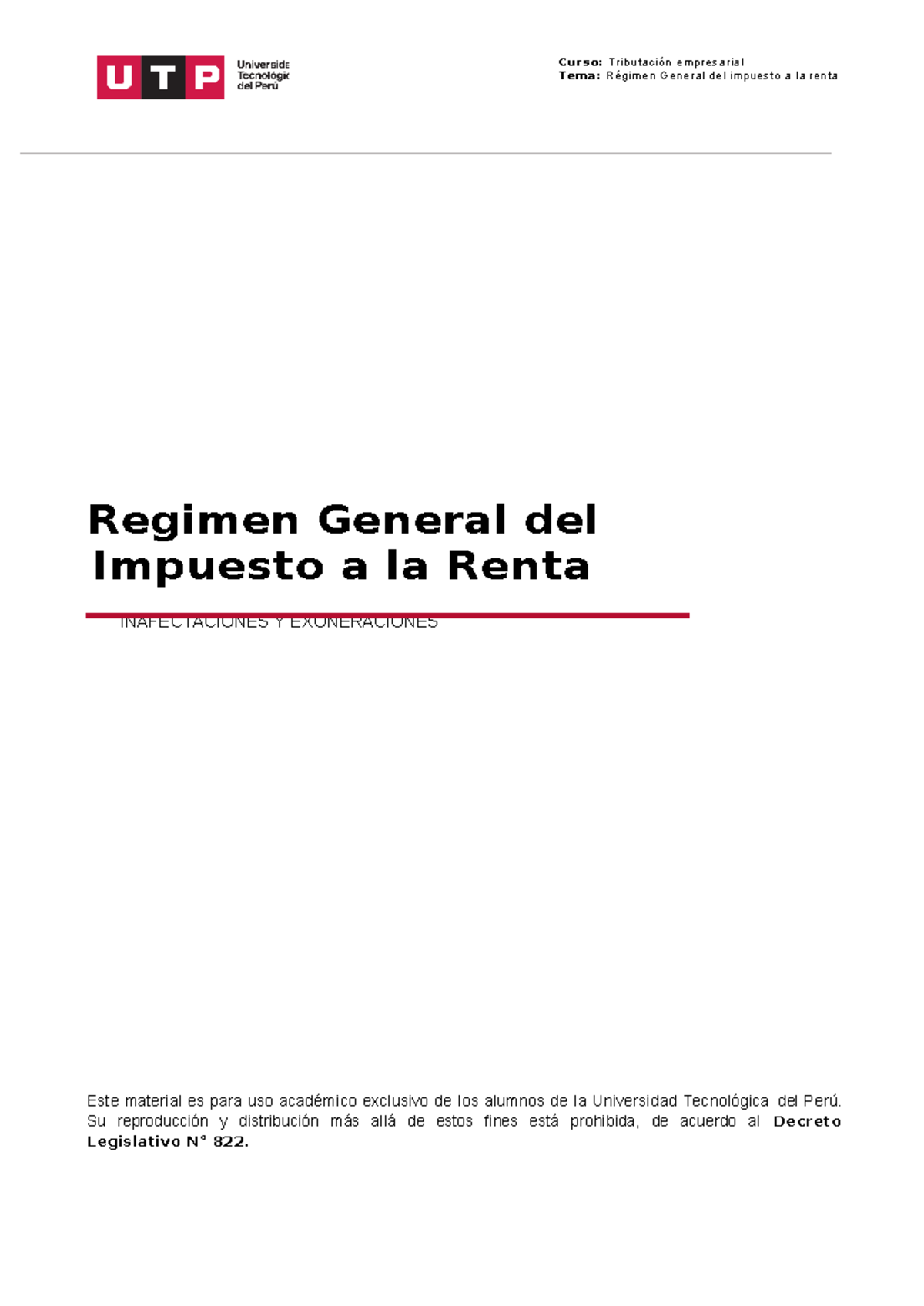 Manual regimen general - Tema: Régimen General del impuesto a la renta ...