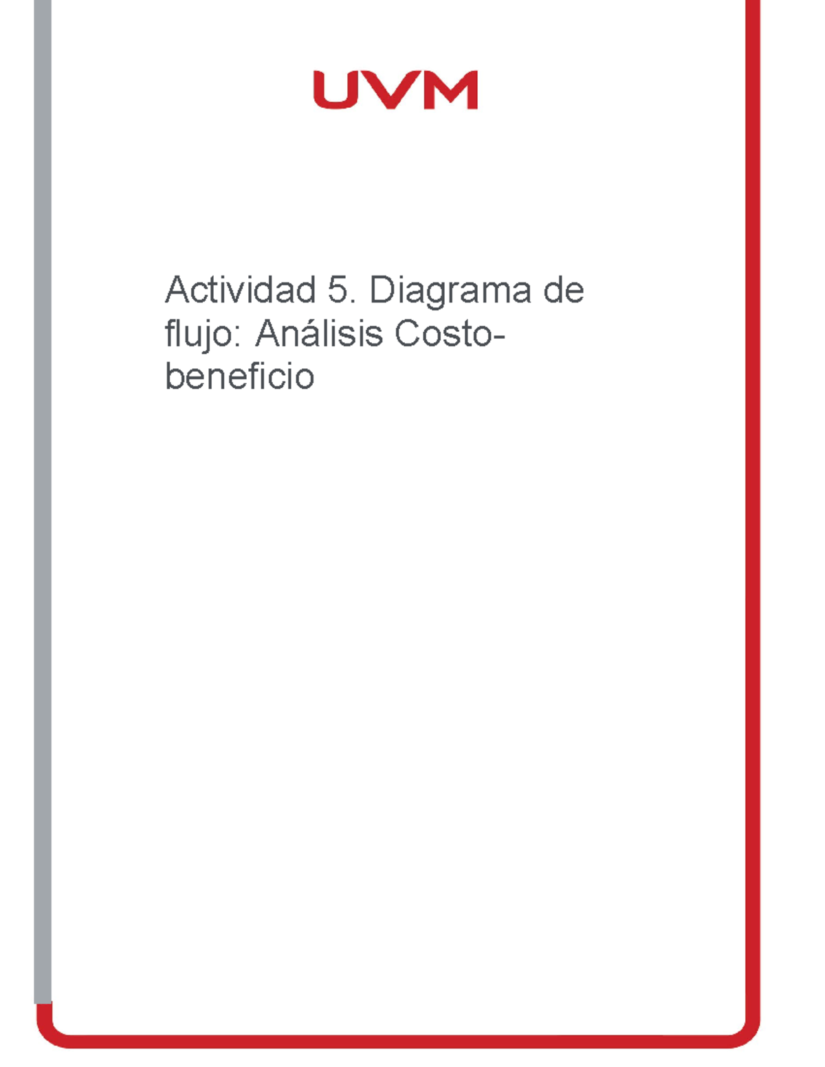 A5 Kmn Trabajo De Diagrama De Flujo Sobre El Análisis Del Costo