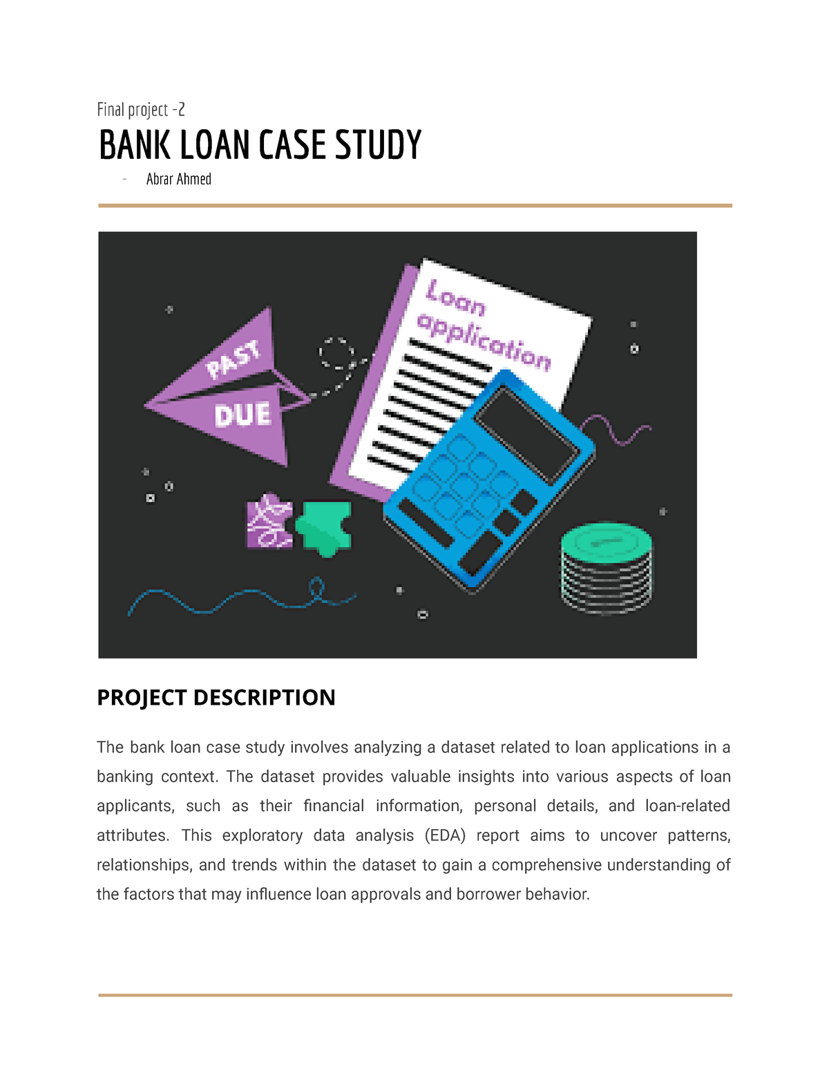 bank loan case study project