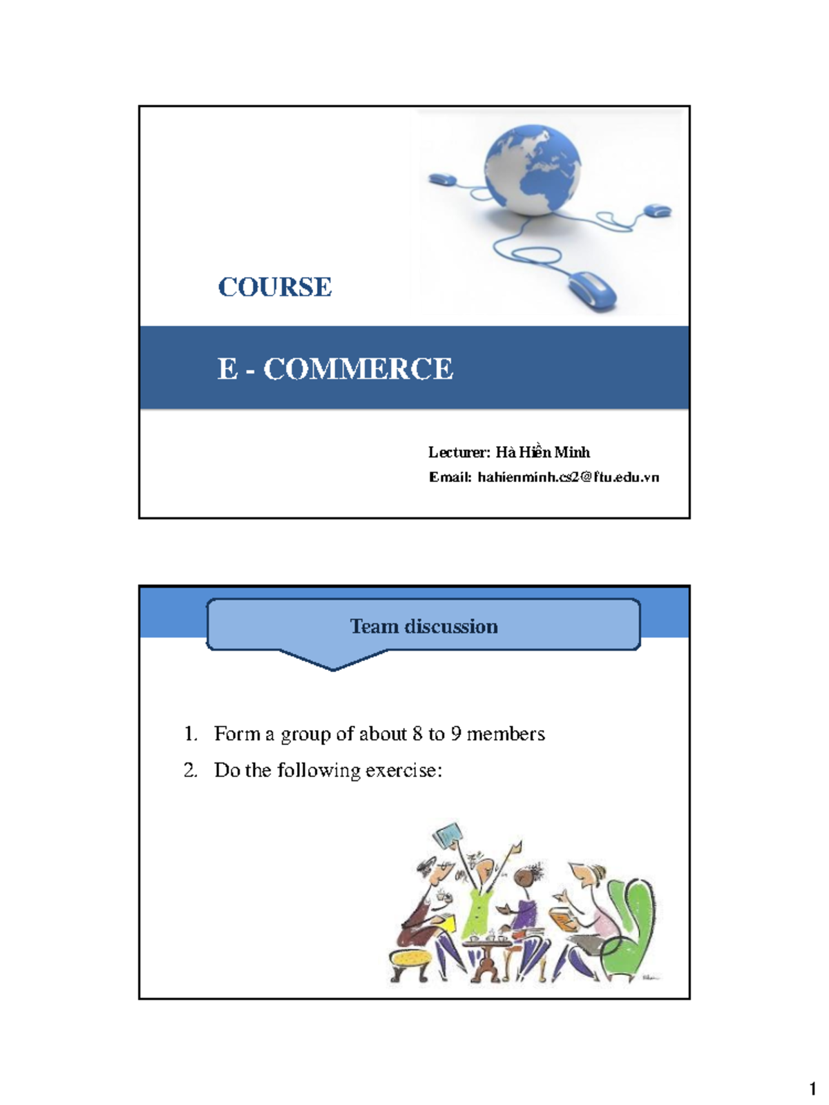 Chapter 1 - Introduction To E-commerce - E - COMMERCE COURSE Lecturer ...