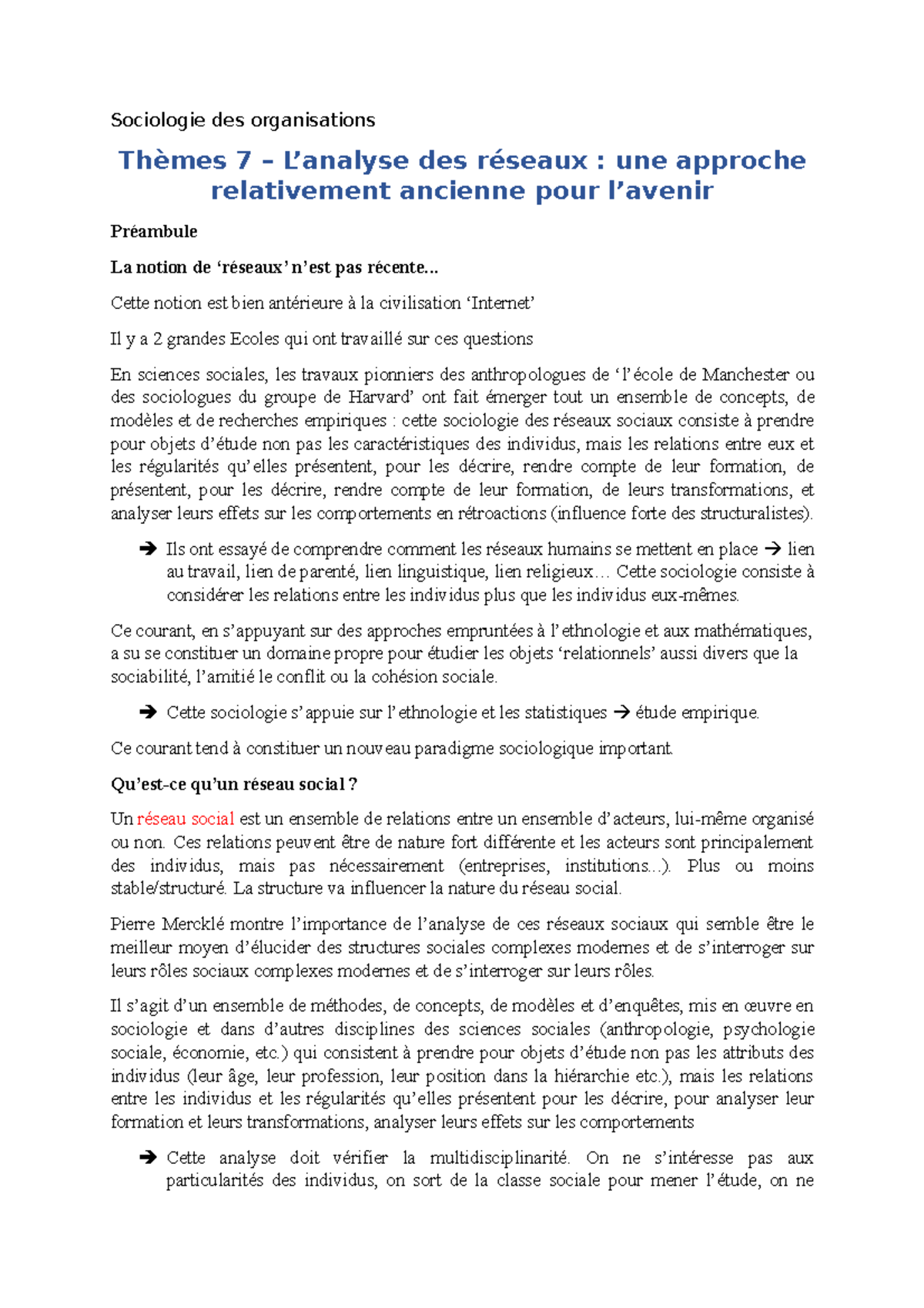 7 L’analyse des réseaux, une approche relativement ancienne pour l ...