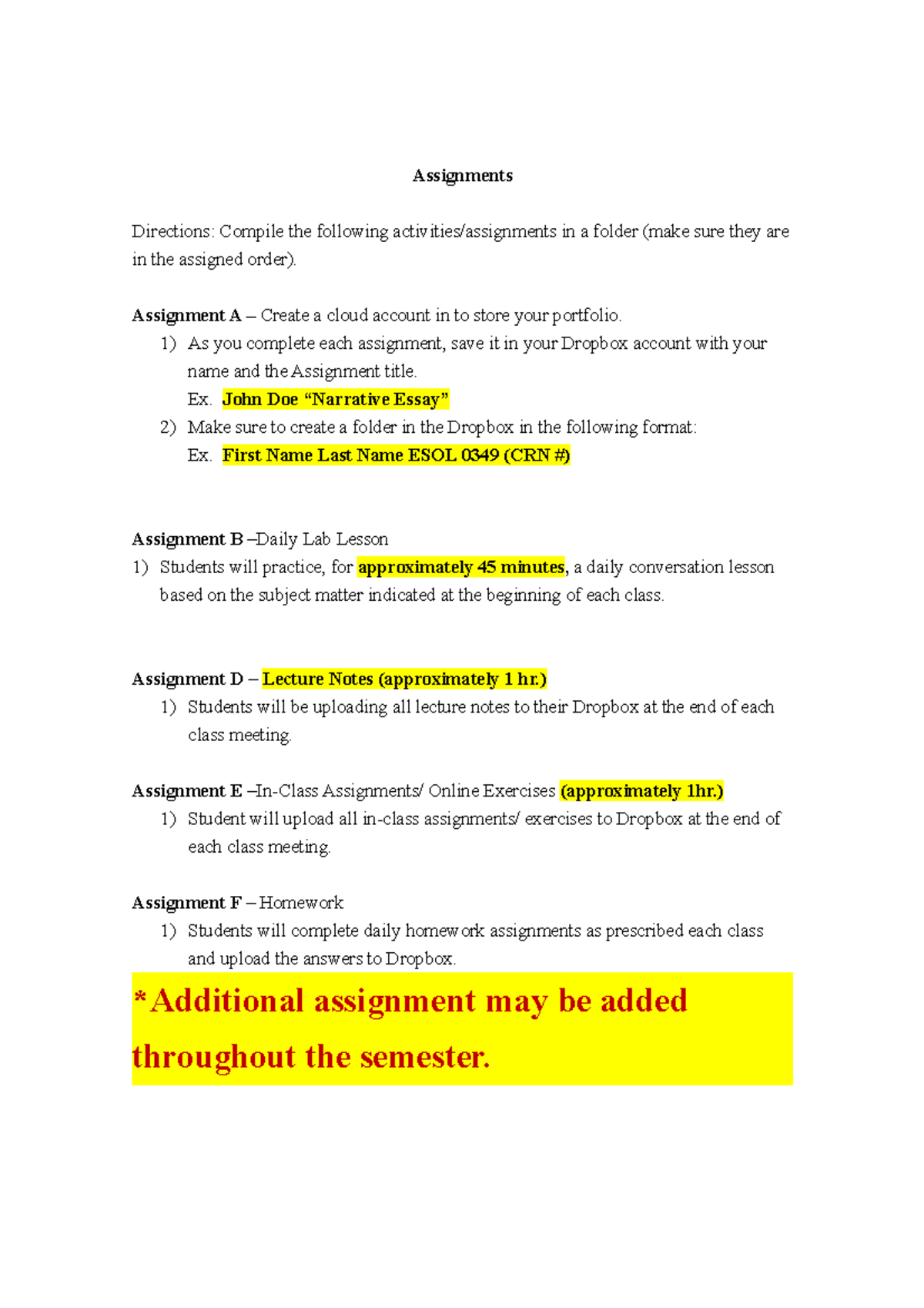 ESOL 0349 - Level III Intermediate Conversation for Foreign Speakers ...