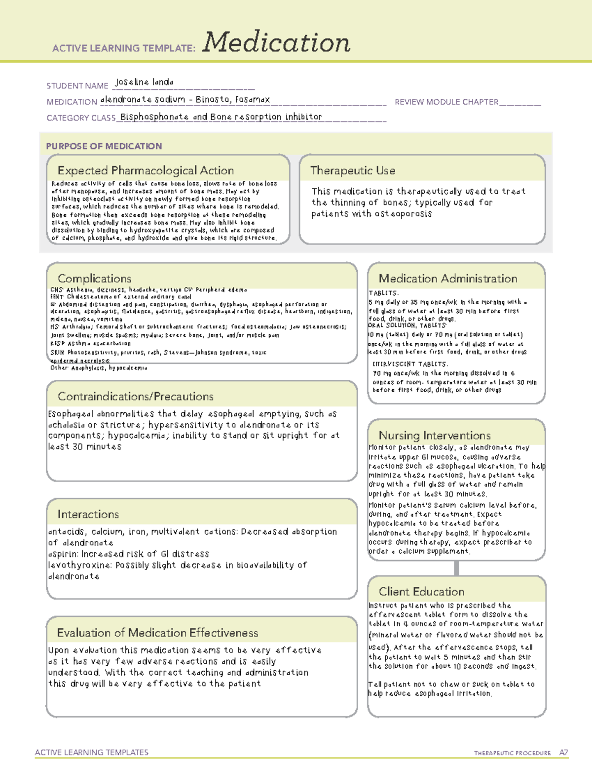 Can I Sit After Taking Alendronate