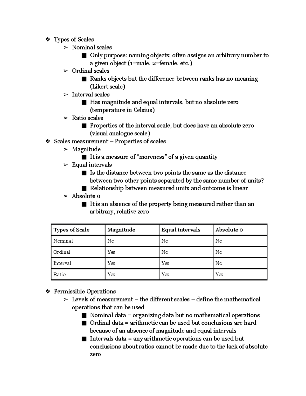Sources 1 27 23 - Types of Scales Nominal scales Only purpose: naming ...