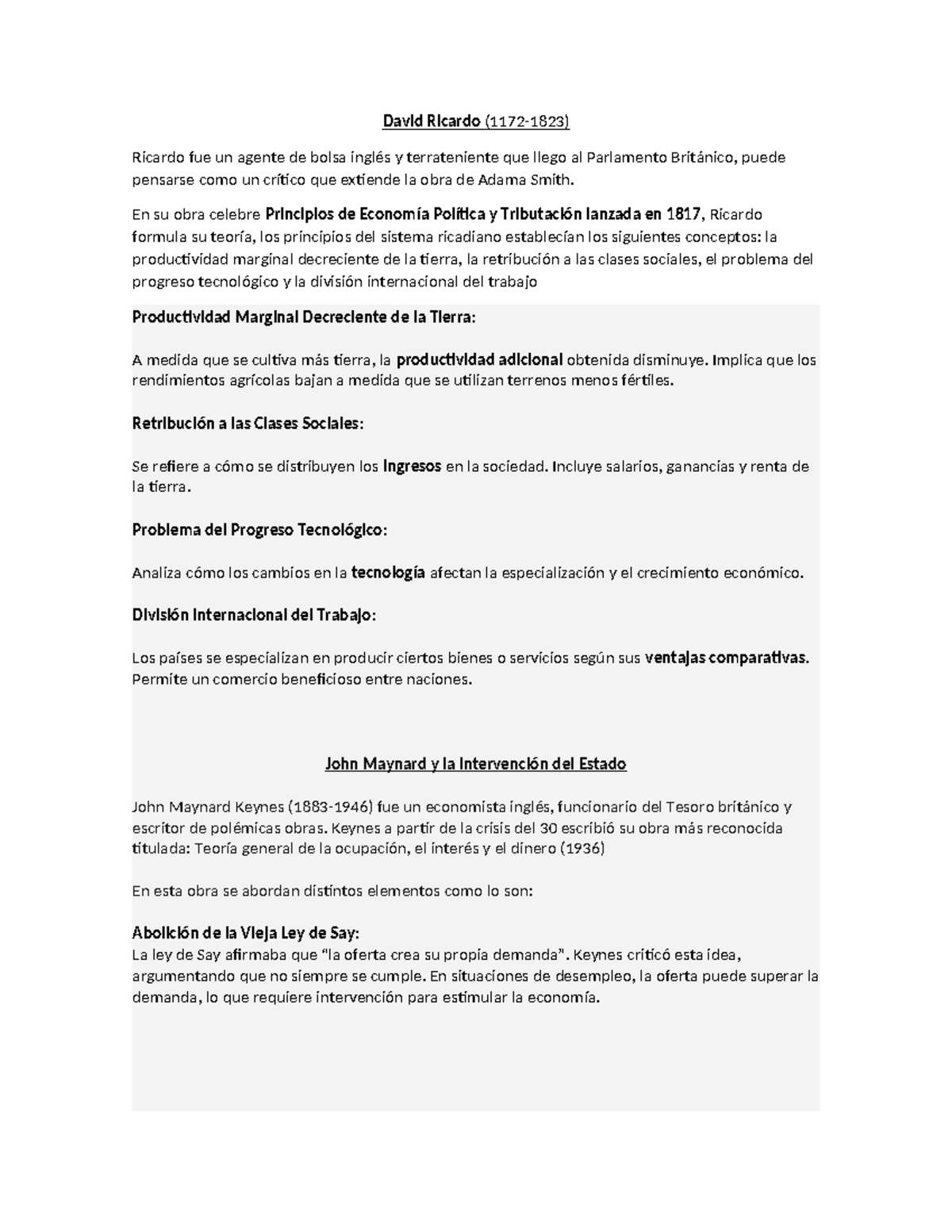 Linea de tiempo David Ricardo (11721823) Ricardo fue un agente de