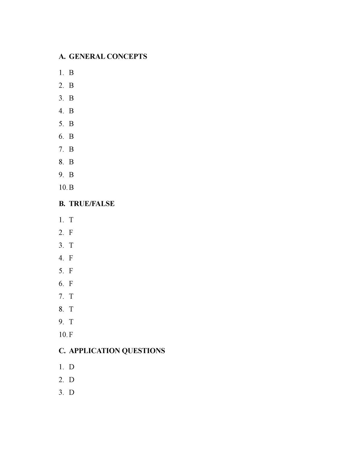 Assignment 3 - Scscscs - A. GENERAL CONCEPTS 1. B 2. B 3. B 4. B 5. B 6 ...