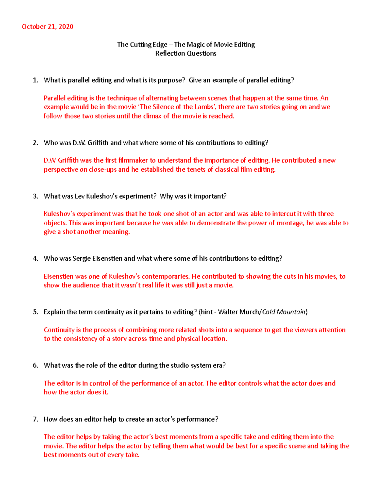 The Cutting Edge October 21, 2020 The Cutting Edge The Magic of