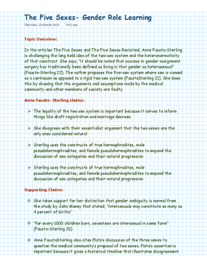 Sexual Orientation and Gender Identity Expression (SOGIE)- Notes ...