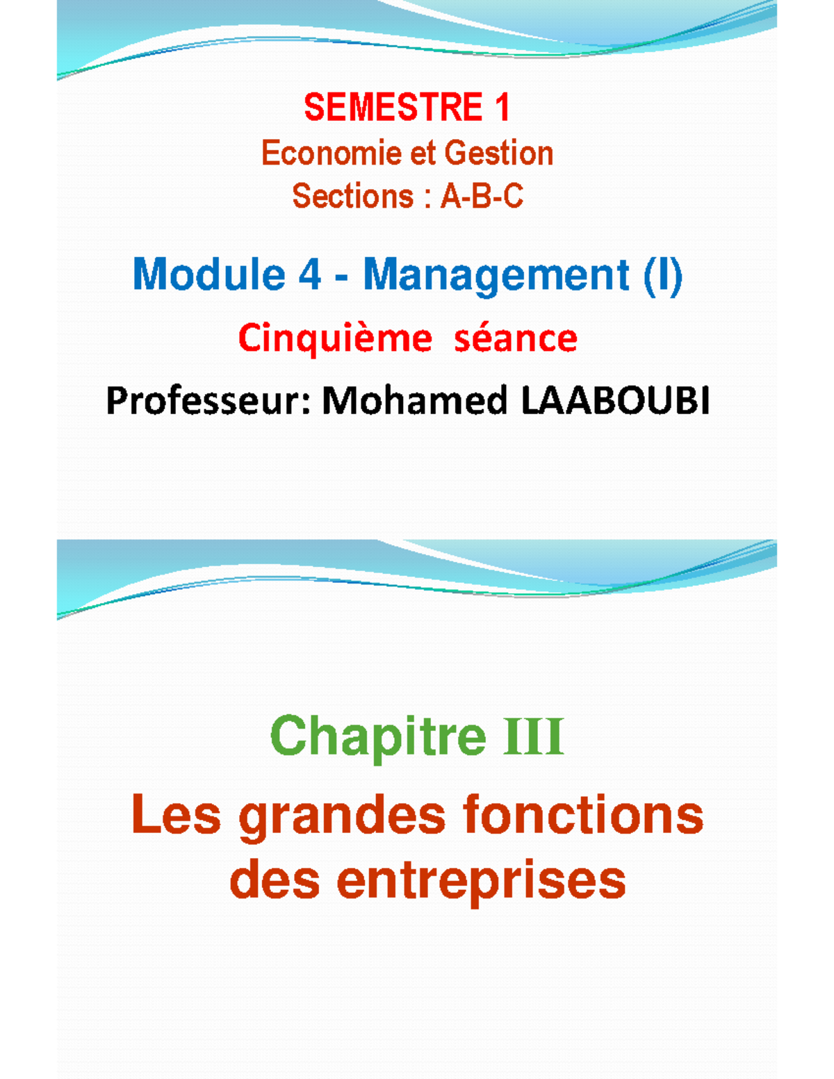 Les Grandes Fonctions Des Entreprises - SEMESTRE 1 Economie Et Gestion ...