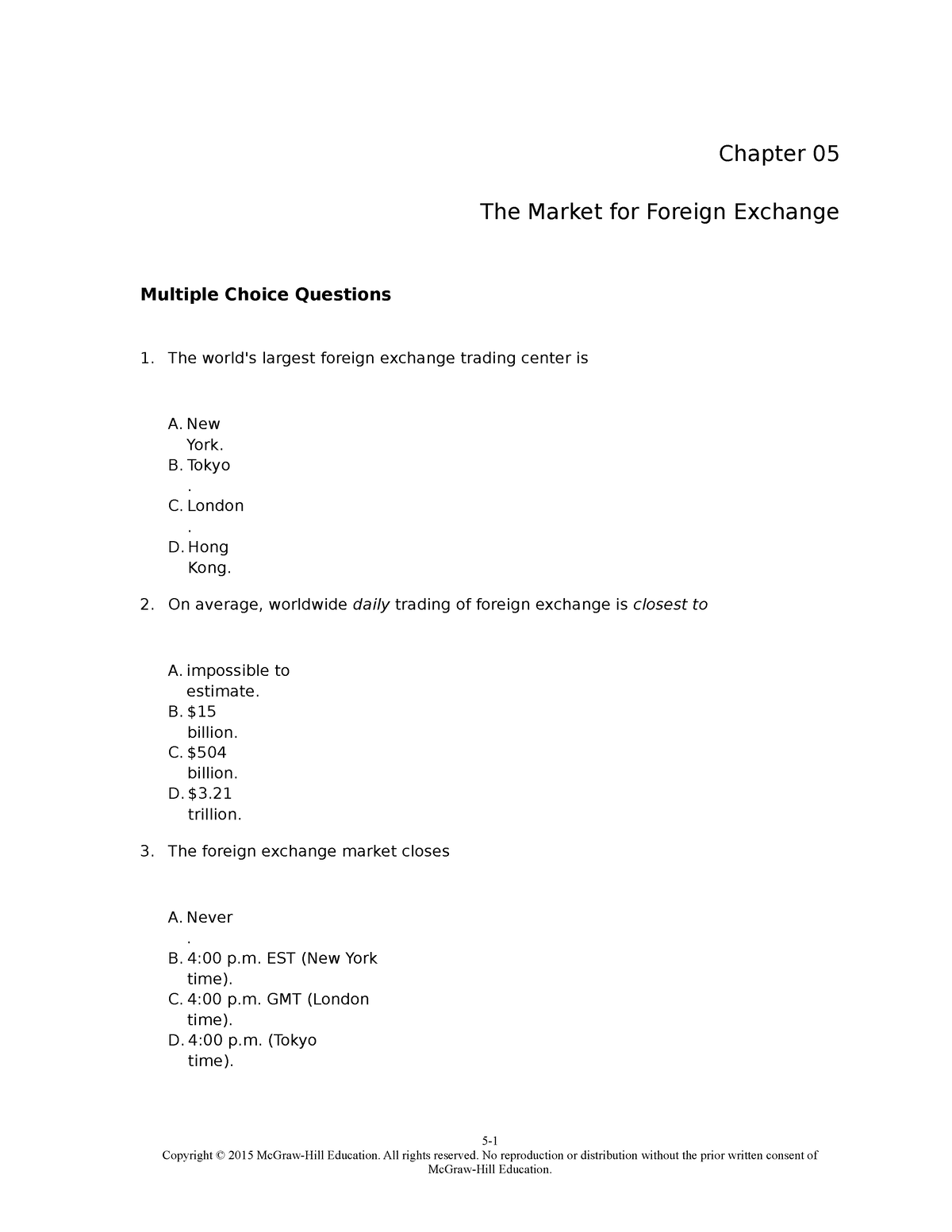 TBChap 005 - Sẹpoa - Chapter 05 The Market For Foreign Exchange ...