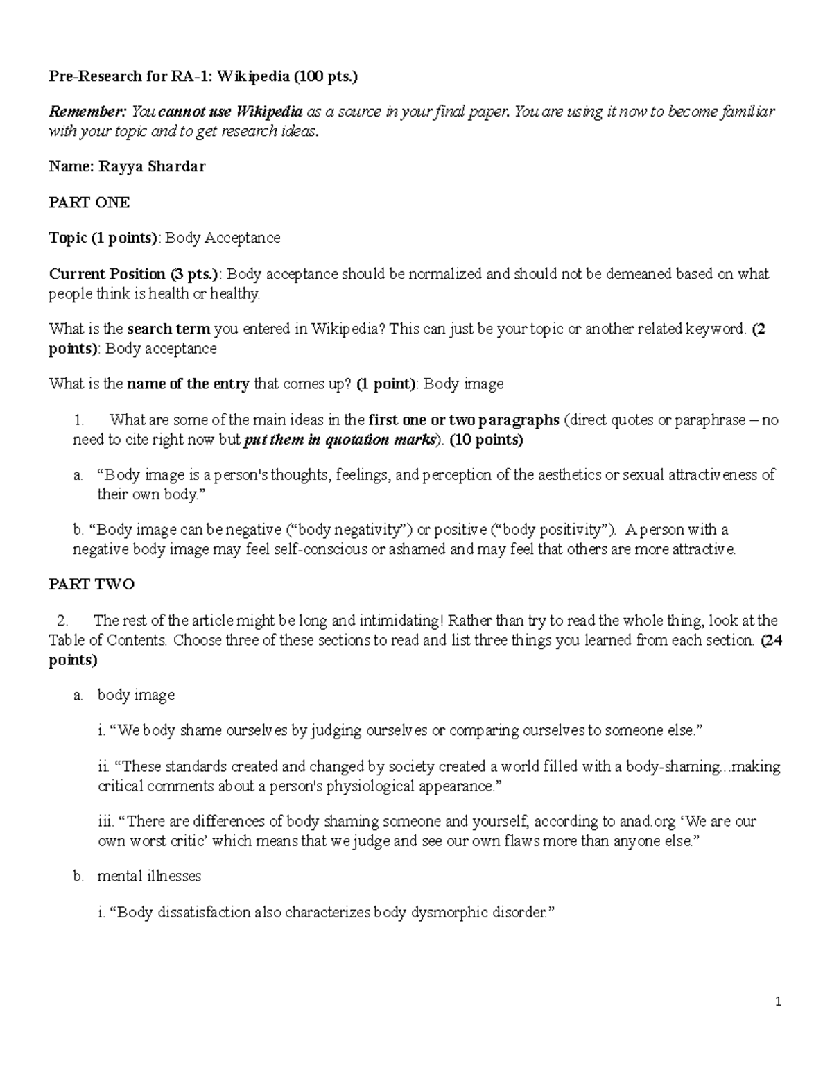 Pre-Research Blank Spring 2022(1) - Pre-Research for RA-1: Wikipedia ...