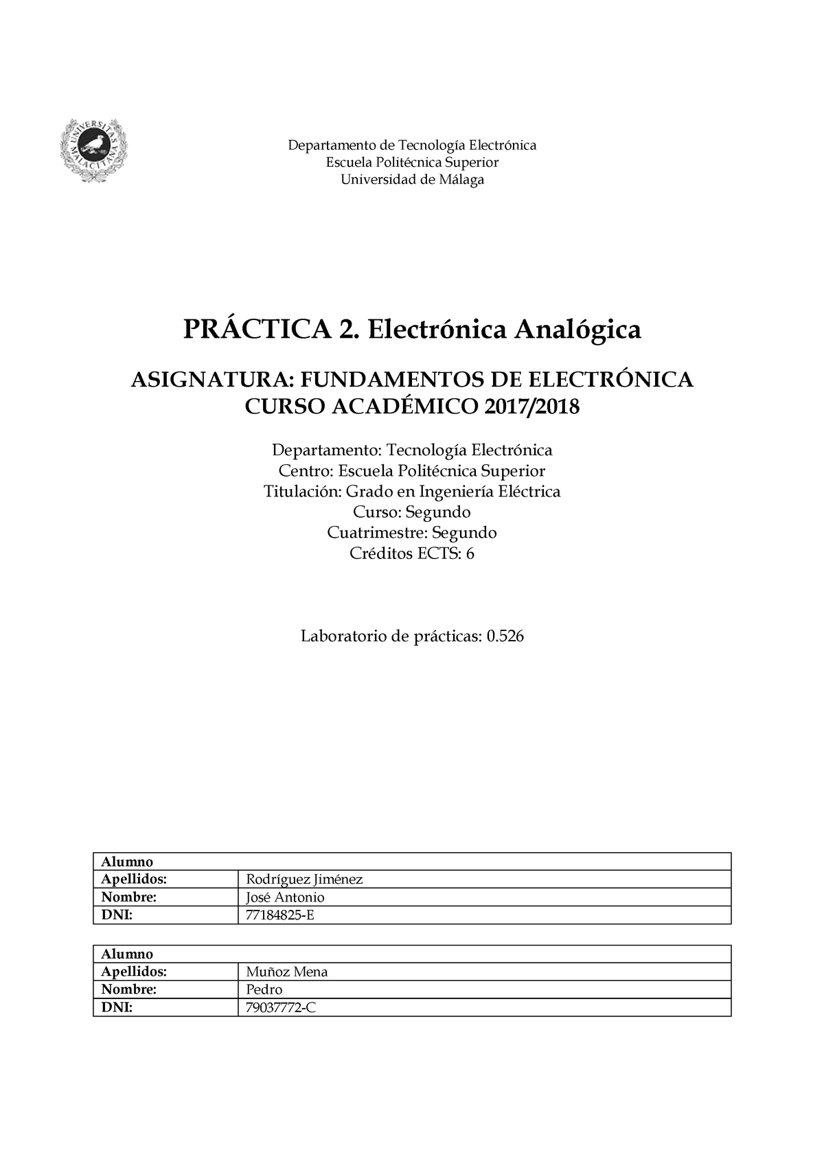 Practica 2 Electronica Analogica Warning Tt Undefined Function 32 Departamento De 9066