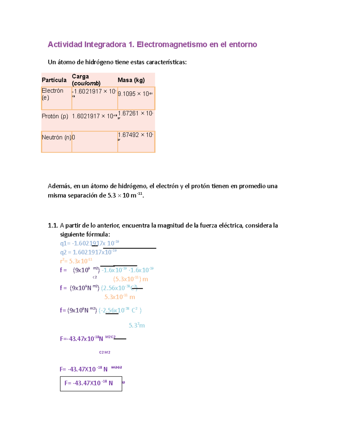 Actividad Integradora 1. Electromagnetismo En El Entorno Modulo 12 ...