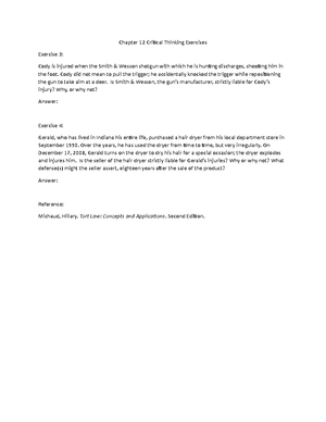 Chapter 8 Critical Thinking Exercises - Chapter 8 Critical Thinking ...