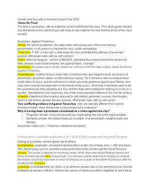 week 1 notes gender and sexuality in ancient greece - ]Approaches to ...