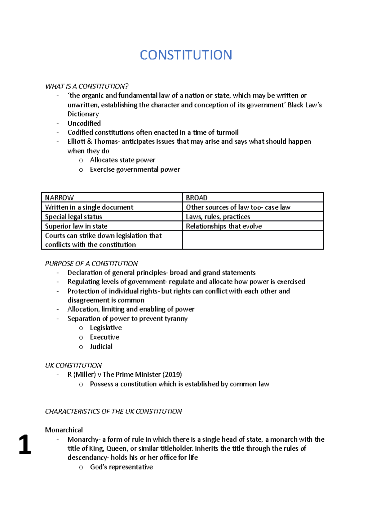 Constitution revision notes - 08 21214 - Birmingham - Studocu