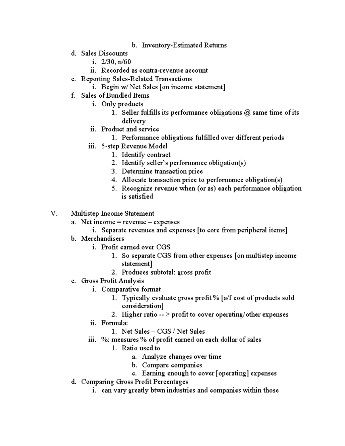 Comm 2010 Chapter 6 (page 4) - b. Inventory-Estimated Returns d. Sales ...