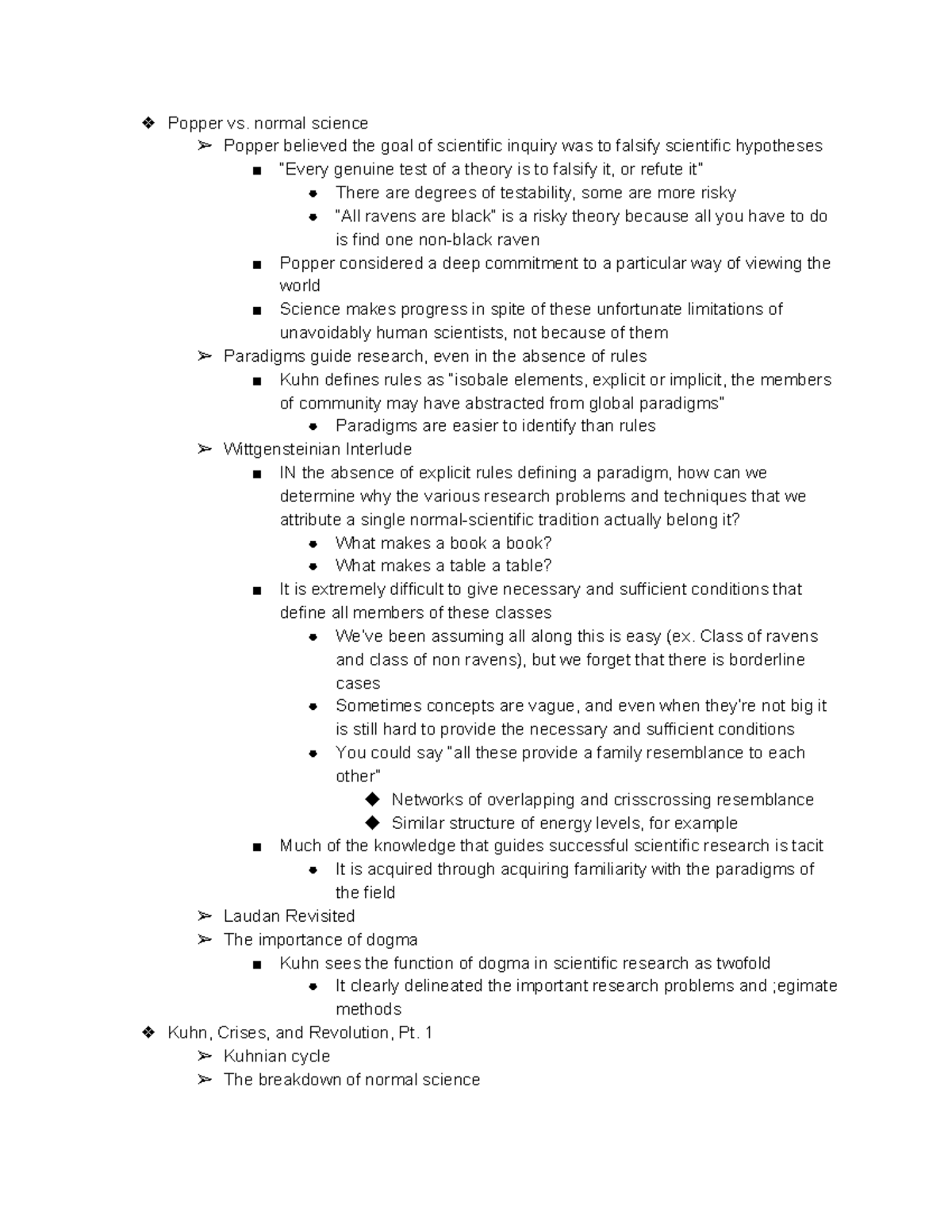 Normal Science and the Role of Dogma - Popper vs. normal science Popper ...