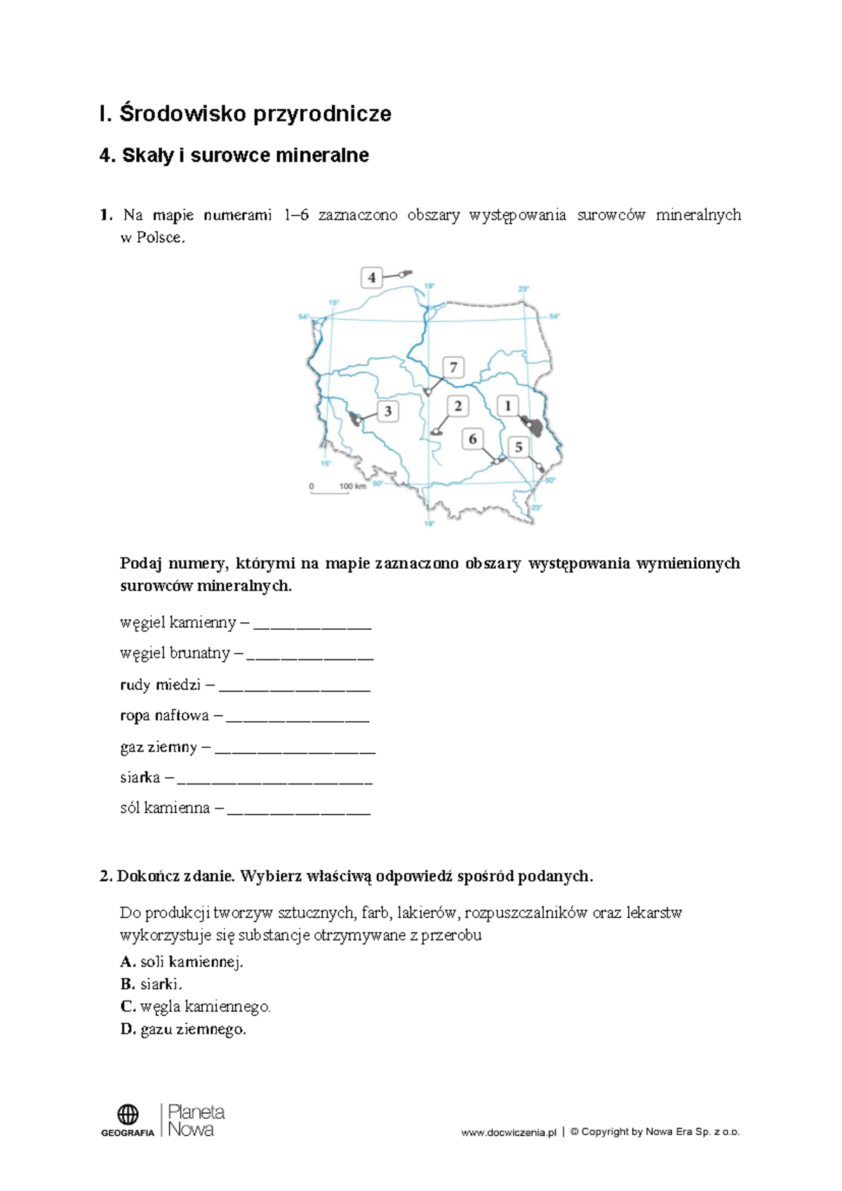 Sprawdzian Z Geografii Skały 1 Gimnazjum www.studocu.com
