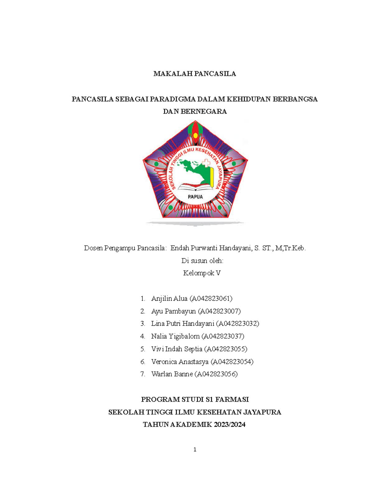 Makalah KEL 5 Pancasila - MAKALAH PANCASILA PANCASILA SEBAGAI PARADIGMA ...