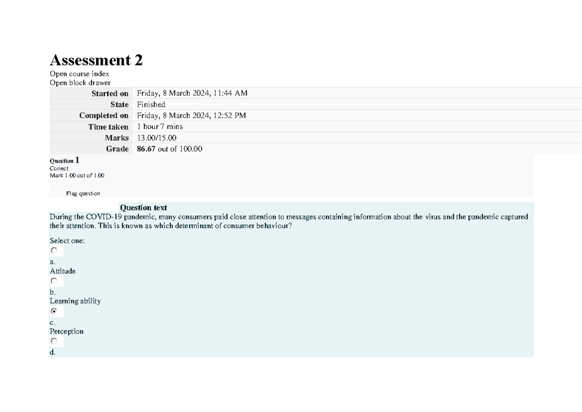 Assessment 2 MNB1601MNB1601 - Assessment 2 Open course index Open block ...
