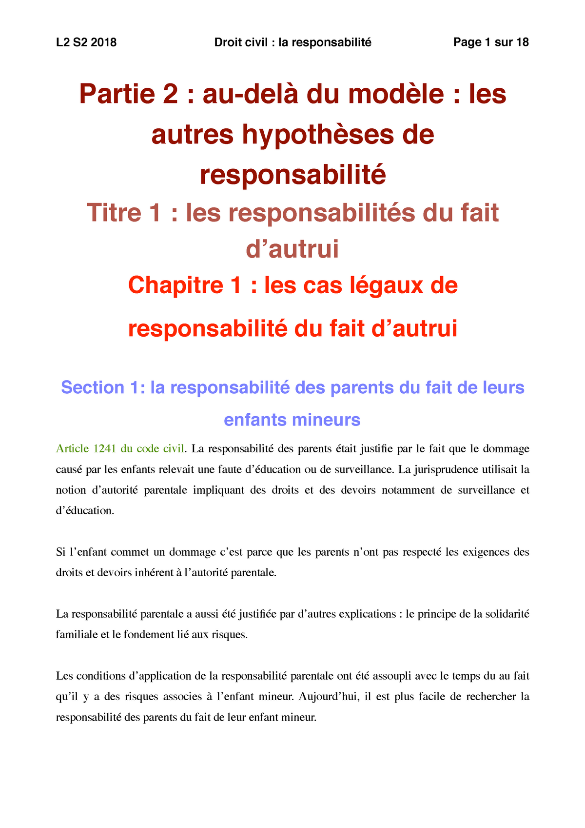 droits et responsabilités des enfants