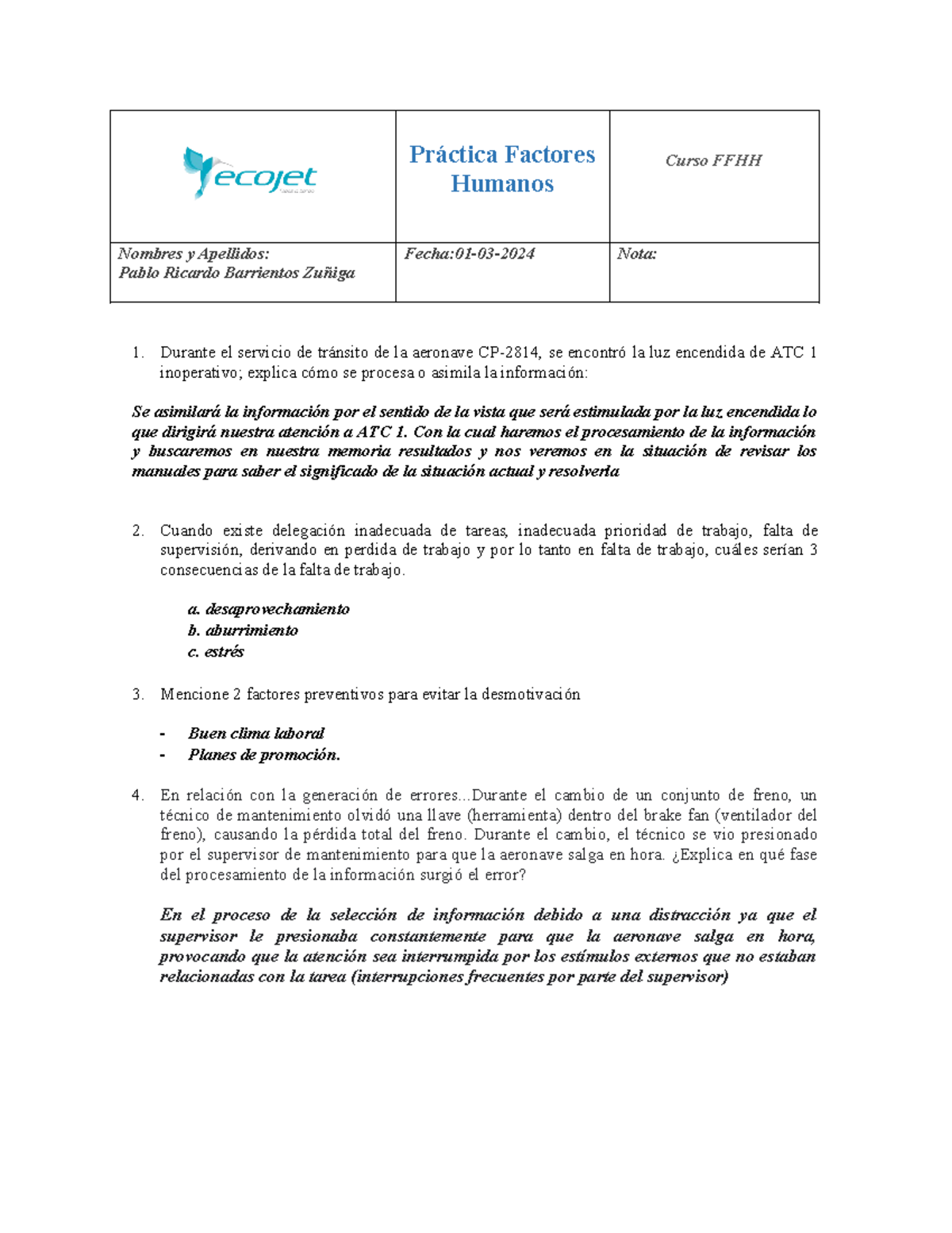 Práctica FFHH.docx - factores humanos - Práctica Factores Humanos Curso ...
