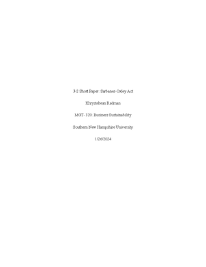 BUS-400 Module 2Project Outline - PROJECT OUTLINE for by Carter's Inc ...