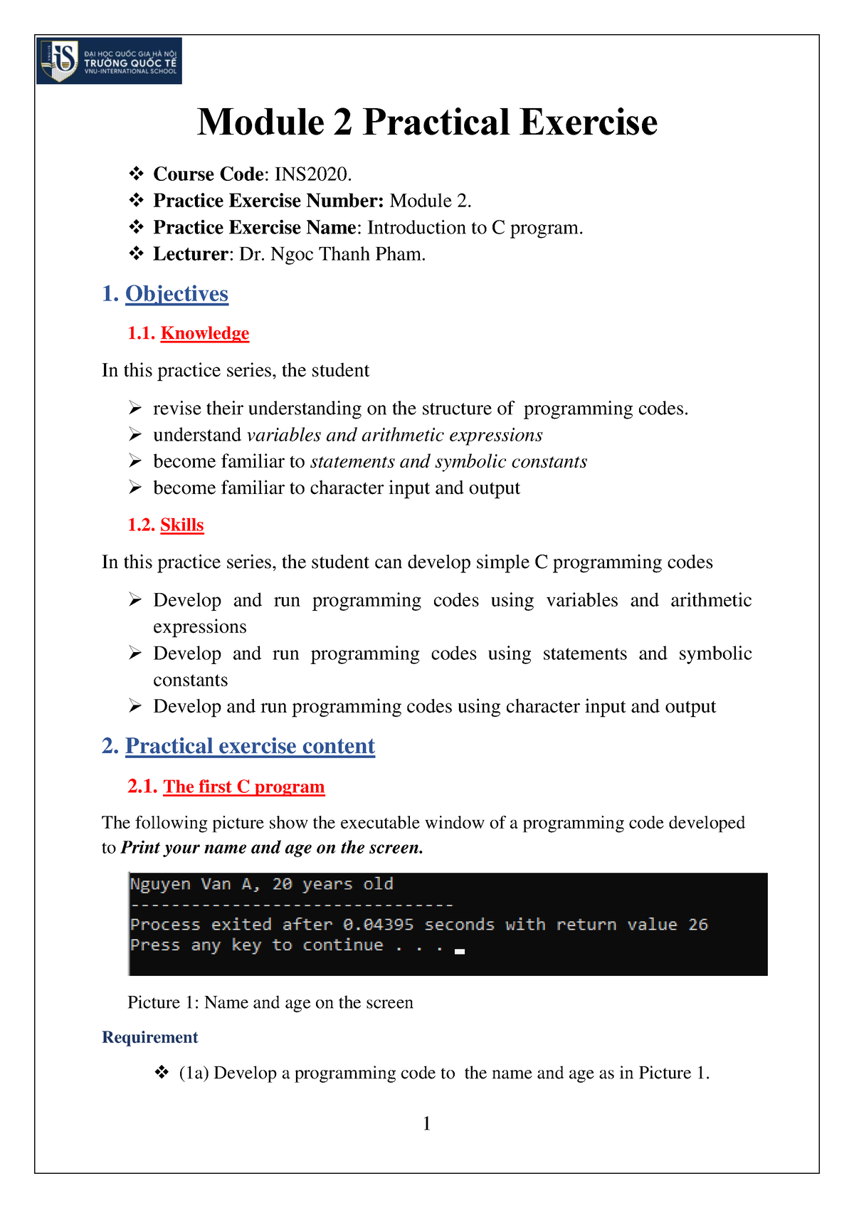 Practical Exercise Modul 2 - Module 2 Practical Exercise Course Code ...