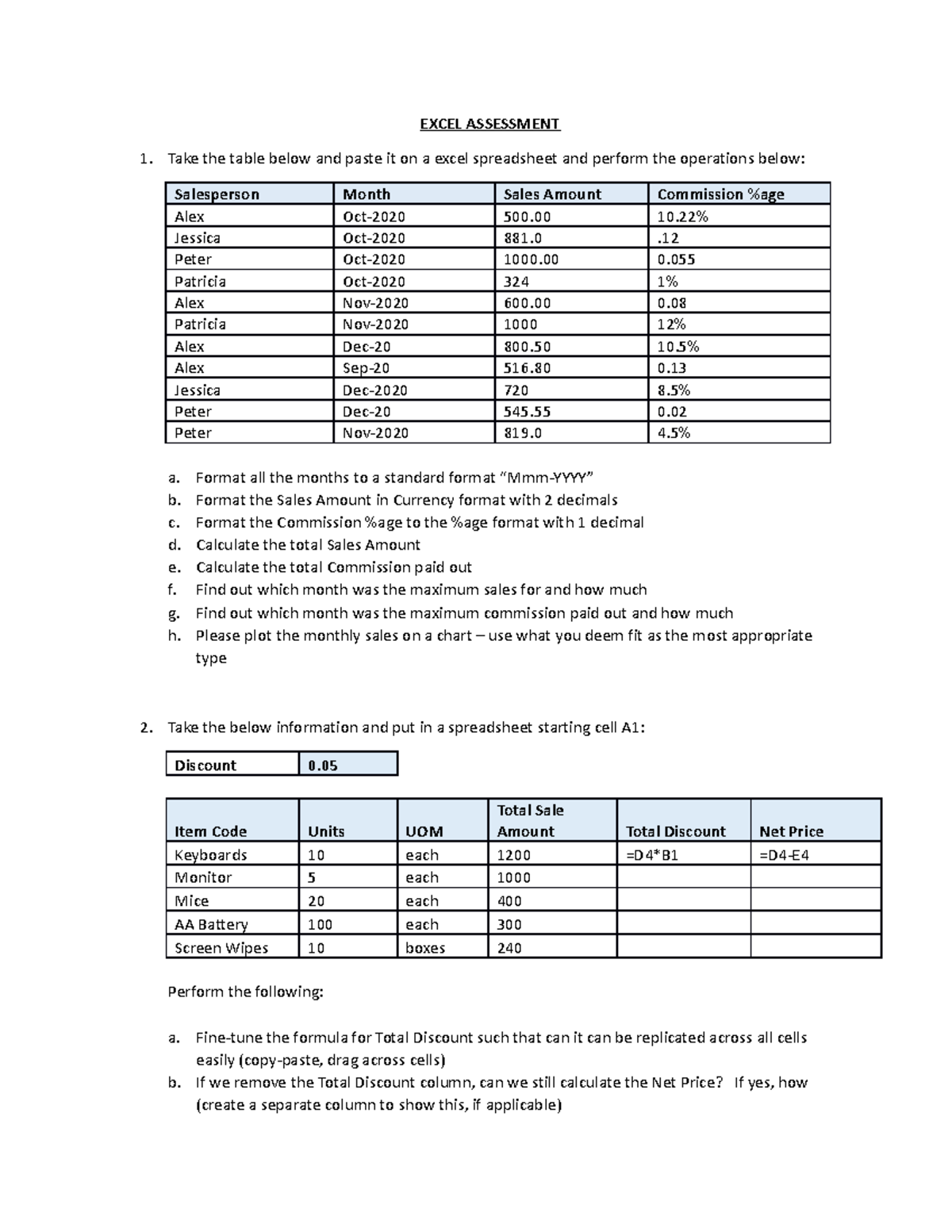 excel-asessment-sample-excel-assessment-take-the-table-below-and